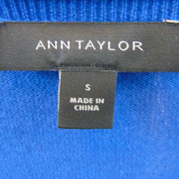 Ann Taylor Blue Button Up Sweater - Size S (NEW) - Picture 2 of 2
